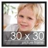 Poster Palooza 30x30 Contemporary Black Complete Wood Square Picture Frame with UV Acrylic Plexiglass, Foam Board Backing & Hardware Included view 1