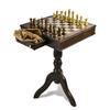 Timeless Handcrafted Walnut Finish Italian Musical Pedestal Chessboard - Many Songs to Choose - Piano Sonata in Minor Op 90 (Beethoven) view 3