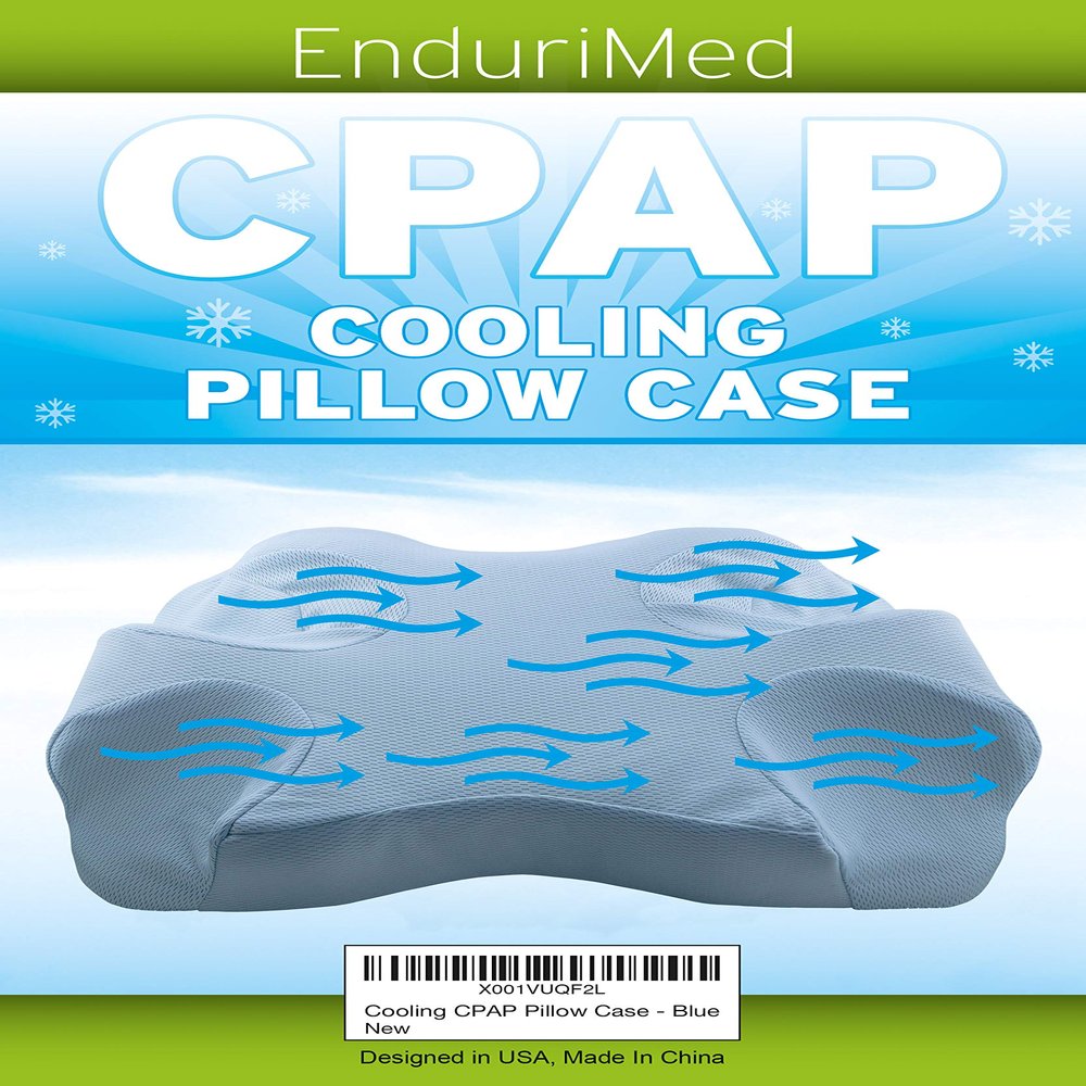 EnduriMed Pillow Case for Use CPAP Comfort Pillow - Cooling Fabric, Blue
