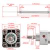 Heschen Pneumatic Standard Cylinder SC 32-450, PT1/8'' Port, 32mm Bore, 400mm Stroke, Single Rod Double Action view 2