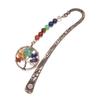 Jovivi Antique Copper Metal Bookmark Beading Bookmarks with Handmade 7 Chakra Healing Crystals Tree of Life Tumbled Gemstones and Round Beads view 1