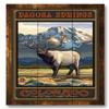 Pagosa Springs Colorado Whistling Elk Rustic Wood Art Print from Travel Artwork by Artist Paul A. Lanquist 9" x 12" view 1