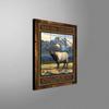 Pagosa Springs Colorado Whistling Elk Rustic Wood Art Print from Travel Artwork by Artist Paul A. Lanquist 9" x 12" view 2