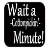 Wait a Cotton Pickin Minute TP175 Vinyl 6" Decal Sticker Southern Baby on Board mom Motherhood view 1