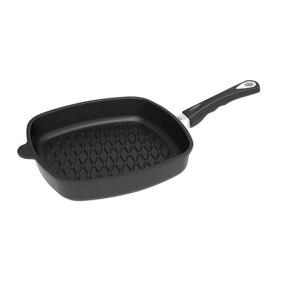 AMT E285BBQ-E Square Pan with BBQ-Grillbottom with Exclusive Side Handles, Multi Color