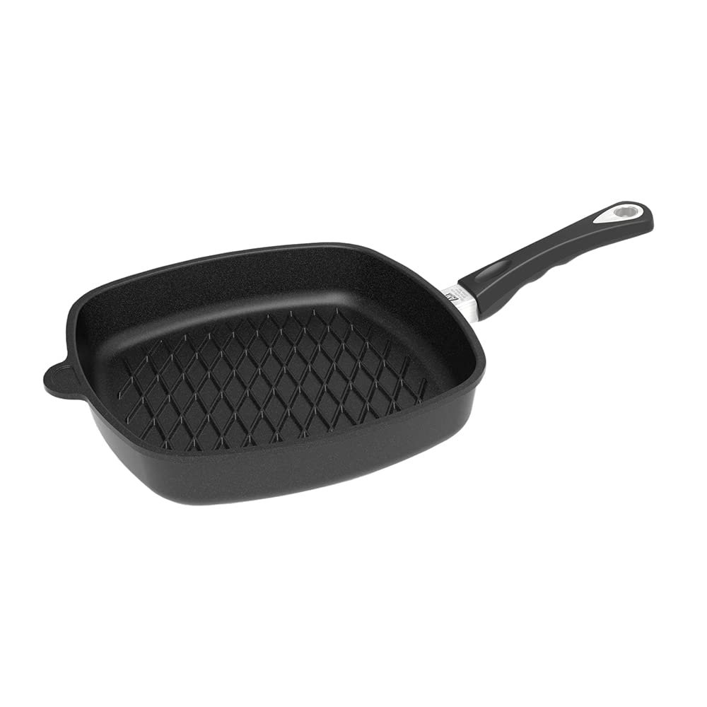 AMT E285BBQ-E Square Pan with BBQ-Grillbottom with Exclusive Side Handles, Multi Color