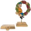 BestPysanky 7-Inch Wreath Metal Christmas Stocking Holder Hanger with Elf Design view 2