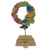 BestPysanky 7-Inch Wreath Metal Christmas Stocking Holder Hanger with Elf Design view 4