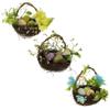 BestPysanky Set of 3 Easter Baskets with Eggs and Spring Flowers view 1