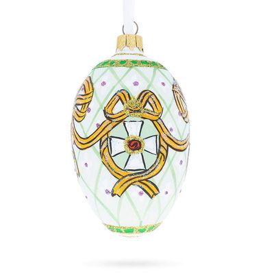 1916 Order of St George Royal Glass Egg Ornament 4 Inches
