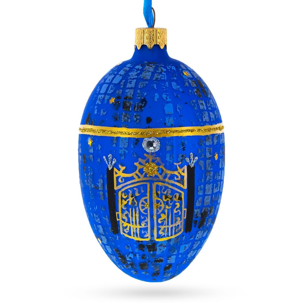 1917 Twilight Imperial Glass Egg Ornament 4 Inches