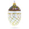 1901 Basket of Flowers Royal Egg Glass Ornament 4 Inches view 2