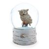 Owl Perched on Tree Branch Musical Water Snow Globe view 1