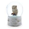 Owl Perched on Tree Branch Musical Water Snow Globe view 4
