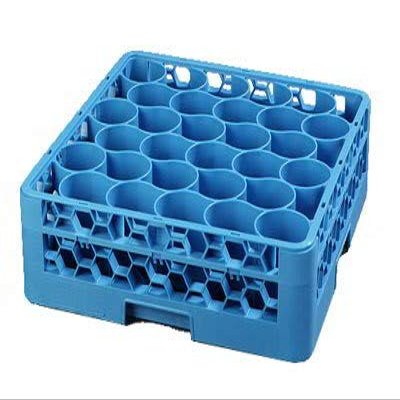 Carlisle RW3014 Full-Size Dishwasher Glass Rack w/ (30) Compartments & Extender, Blue