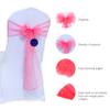 MDS Pack of 75 PCS Organza Chair Sashes Wider Dining Chair Bows Ribbon Tie Back for Wedding Party Birthday Bridal Shower Reception Event Banquet Home Chair Cover Decoration - Coral view 2