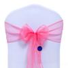 MDS Pack of 75 PCS Organza Chair Sashes Wider Dining Chair Bows Ribbon Tie Back for Wedding Party Birthday Bridal Shower Reception Event Banquet Home Chair Cover Decoration - Coral view 3