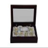 Set / 6 Gift Box Place Card Holders Silver Plate Cased view 1