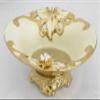 1996 Pedestal Beige Ceramic vase with Rhinestone view 3
