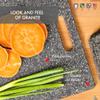 Dexas Superboard Cutting Board with Handle 8.5 x 11 inch Heavy Granite, Compact Kitchen Prep Board, Dishwasher Safe, Non-Porous Poly Surface, Made in USA view 2
