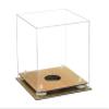 Better Display Cases Clear Acrylic Volleyball Display Case with White Riser and Wood Base (A027-CWRWF) view 4
