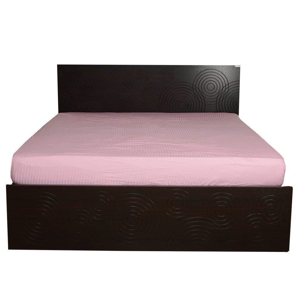 600 Thread-Count Egyptian Cotton Extra Deep Pocket 1PC Fitted Sheet/Bottom Sheet , Olympic Queen (66" X 80")Light Pink Stripe Fit Up To 10-12" inches Deep Pocket Fully Elastic All Around.
