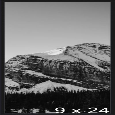 Frame It Easy 9 1/8 x 24 1/2 Satin Black Metal Frame (Ashford) 9.1x24.5 inches