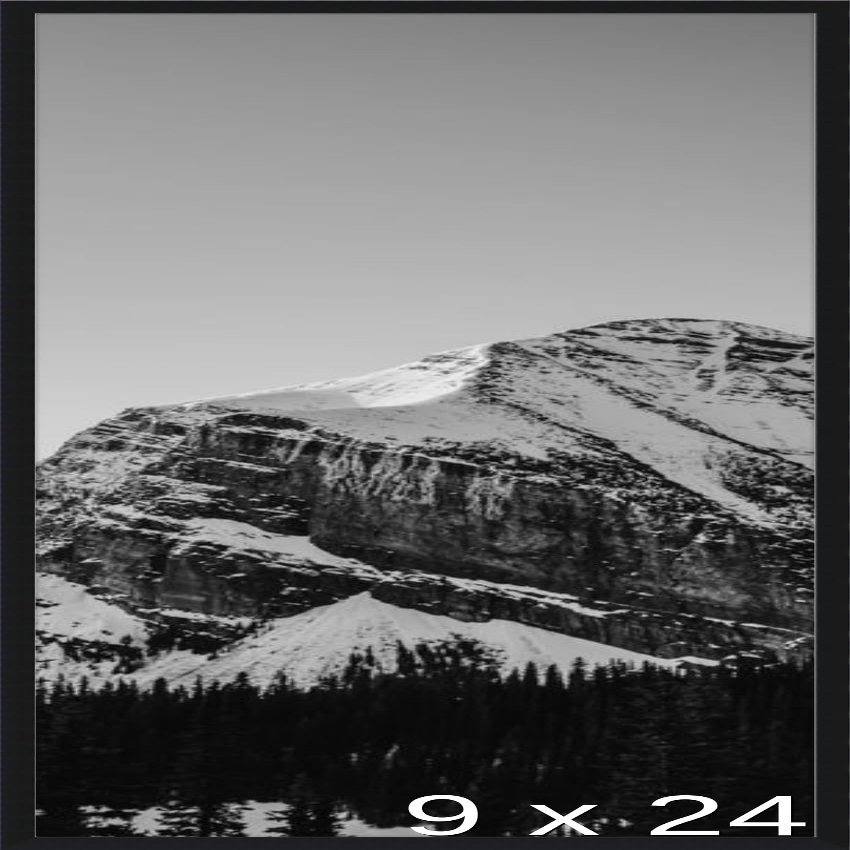 Frame It Easy 9 1/8 x 24 1/2 Satin Black Metal Frame (Ashford) 9.1x24.5 inches