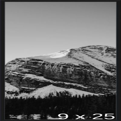 Frame It Easy 9 3/8 x 25 Satin Black Metal Frame (Ashford) 9.4x25 inches