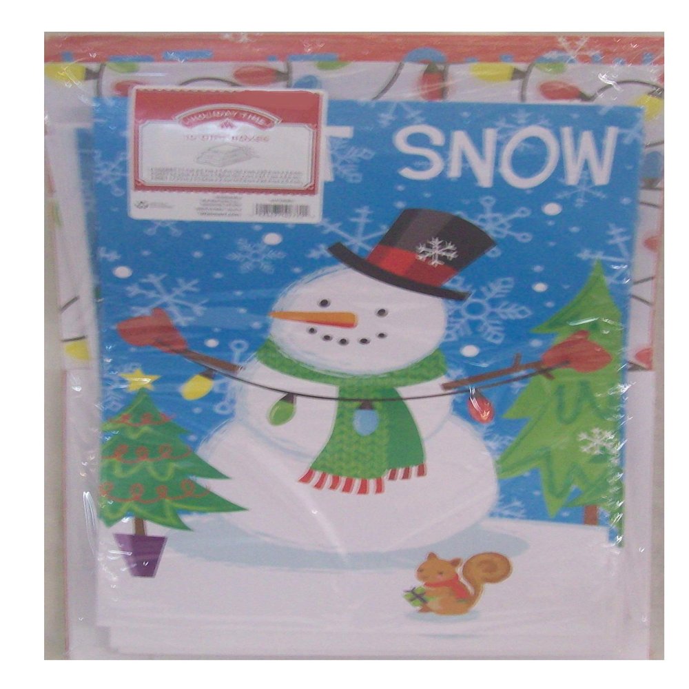 Holiday 20 Christmas Theme Gift Boxes Assorted Sizes Snowmen & Penguin
