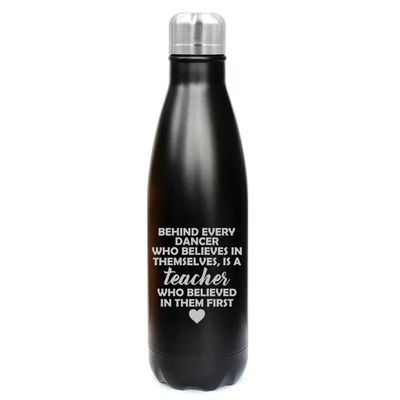 17 oz. Double Wall Vacuum Insulated Stainless Steel Water Bottle Travel Mug Cup Dance Teacher(Black)