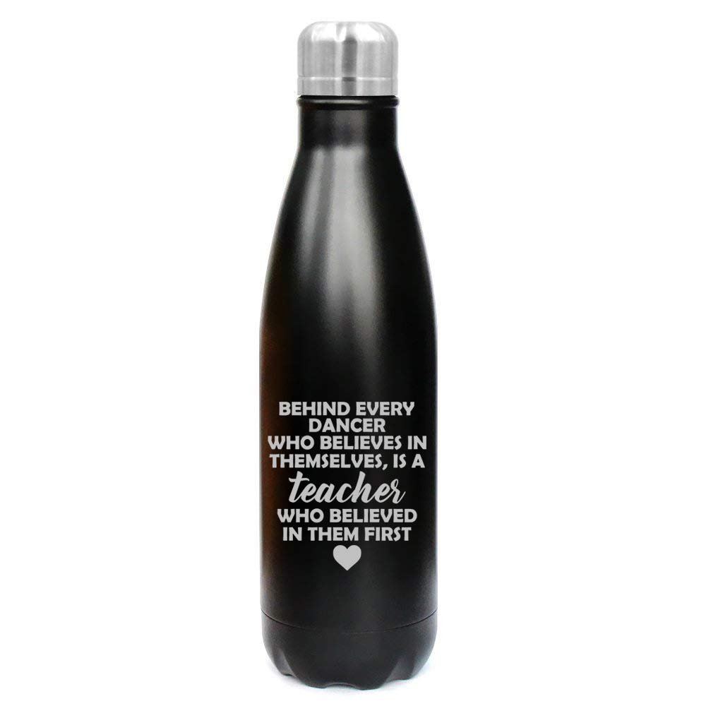 17 oz. Double Wall Vacuum Insulated Stainless Steel Water Bottle Travel Mug Cup Dance Teacher(Black)
