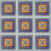 9 Mexican Tiles 4" x 4" Hand Painted Talavera C122 view 1
