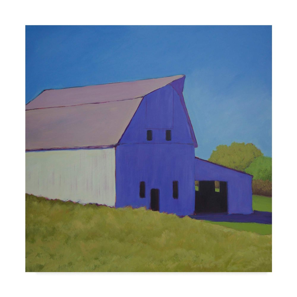Trademark Fine Art WAG04880-C1818GG Barn Over The Hill by Carol Young, 18x18,