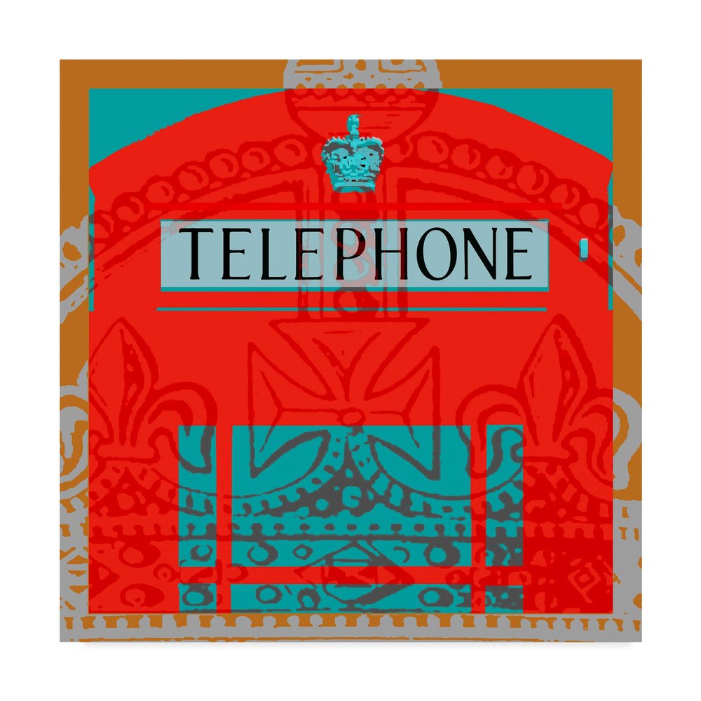 Trademark Fine Art WAG05004-C1818GG London Calling II by Louise Montillio, 18x18,