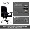 Deisy Dee Computer Office Chair Covers for Stretch Universal Rotating Chair Desk Chairs ONLY Chair Covers (Black, Medium) view 3