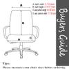 Deisy Dee Computer Office Chair Covers for Stretch Universal Rotating Chair Desk Chairs ONLY Chair Covers (Black, Medium) view 4
