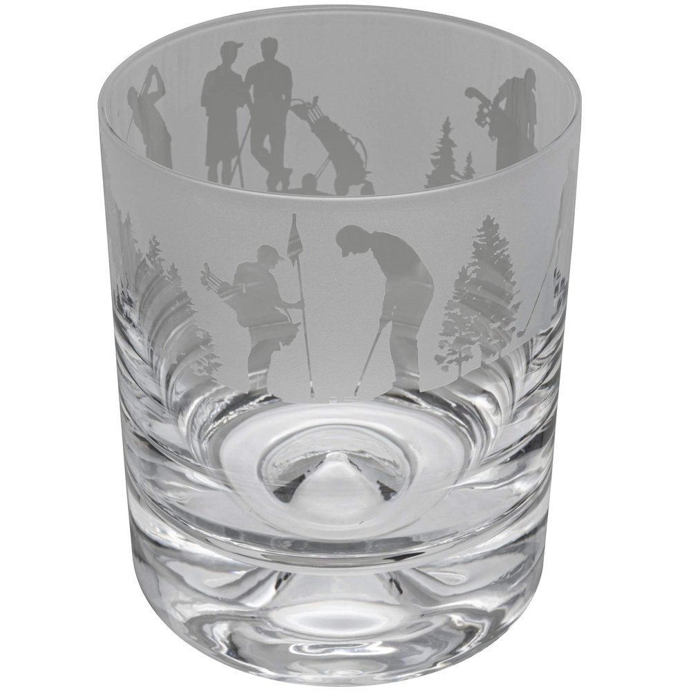 ANIMO GLASS Golf Scene Whisky Tumbler