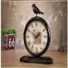 CLOCKZHJI Retro Mute Desk Clock European Style Living Room Wrought Iron Desktop Quartz Clock and Shelf Clock view 3