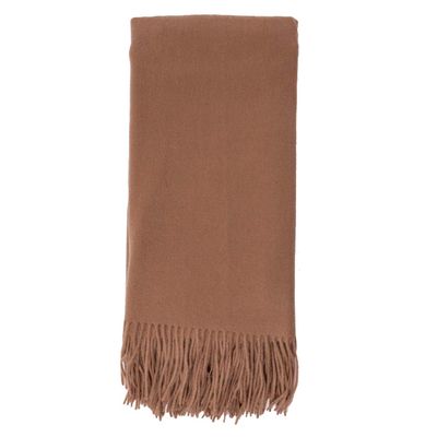 Alashan 100% Cashmere The Essential Throw - Cashmere Throw Blanket - Ripple Finish, Camel