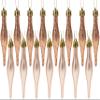 Christmas Concepts Pack of 15-8.5cm, 85mm (3.4") Droplet Baubles - Matte & Glitter Design - Christmas Ornaments (Rose Gold) view 1
