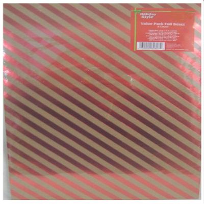 Holiday Style 24 Christmas Theme Gift Boxes Assorted Sizes Foil