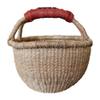African Bolga Baskets Mini Market Basket Ghana 7-9" Across - Natural view 1