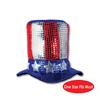 Beistle Glitz N Gleam Uncle Sam Top Hats, 2 Pack OSFM- Independence and Memorial Day Party Accessories, Patriotic Stars & Stripes Novelty Photo Booth Props, Fourth of July Festive Headwear view 3