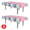 Beistle Soda Shop Stools Tablecovers 2 Piece, 54" x 108", Multicolor view 3