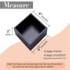 Sansnow Bamboo Organizer Box for Accessories Cosmetic Small Square Drawer Organizer Boxes, Black 4"*4" view 2