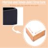 Sansnow Bamboo Organizer Box for Accessories Cosmetic Small Square Drawer Organizer Boxes, Black 4"*4" view 3