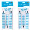 Beistle Oktoberfest Suspenders 2 Piece, OSFM, Blue/White view 1