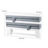 3 in 1 Kitchen Rack, Wall-Mount Sauce Bottle Storage Rack with Paper Towel Holder and Preservative Film Dispenser, Gray view 3