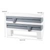 3 in 1 Kitchen Rack, Wall-Mount Sauce Bottle Storage Rack with Paper Towel Holder and Preservative Film Dispenser, Gray view 4
